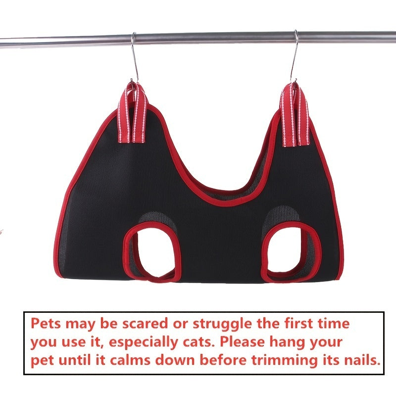 Pet Cat Grooming Hammock Dog Nail Cutting Anti Scratch
