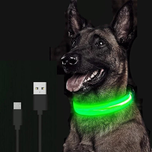 Nylon LED Pet Dog Luminous Collar Night Safety Flashing