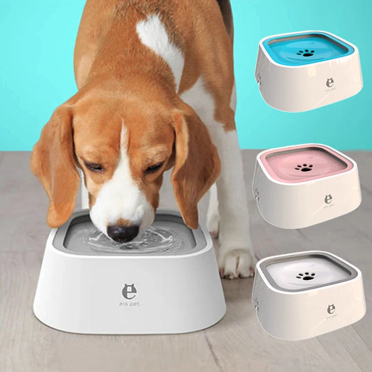 Cat Dog Water Bowl Carried Floating Bowl Anti-Overflow
