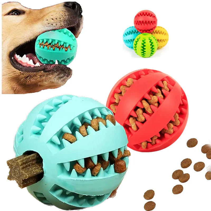 Pet Slow Feeder Dog Toy Cute Funny Rubber Dog Ball Toy