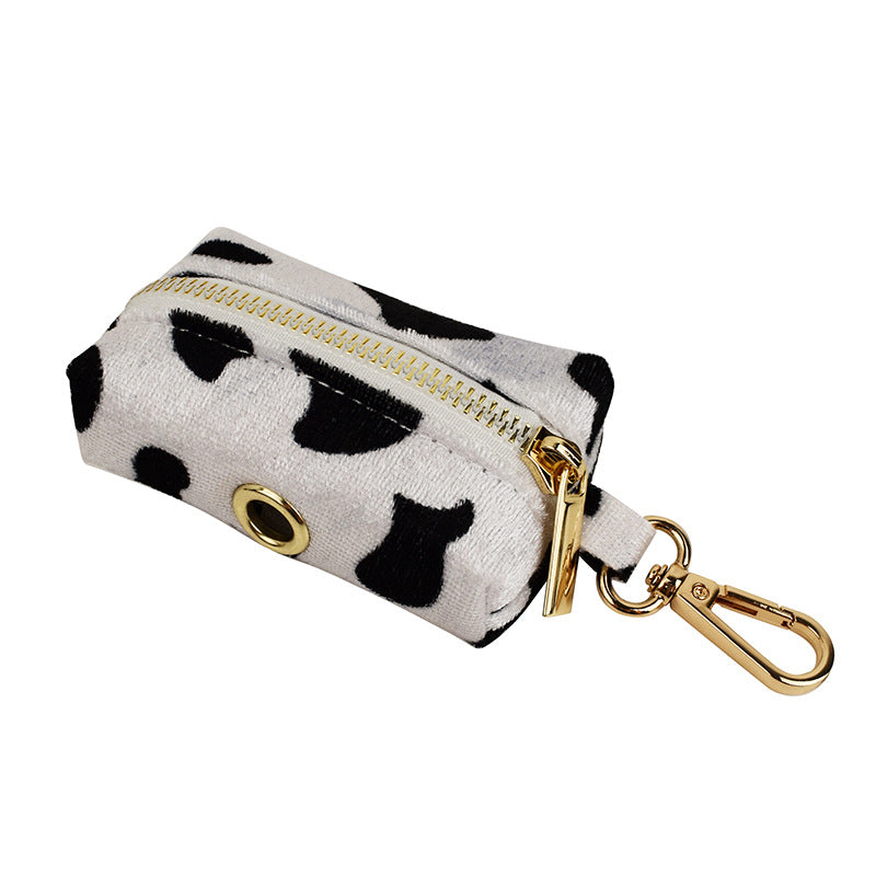 New Cows On White Background Dog Collar Bow Dog
