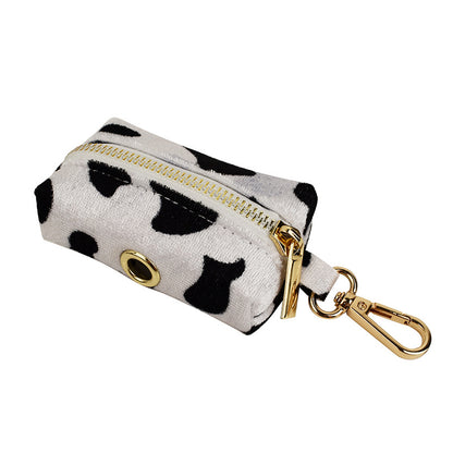New Cows On White Background Dog Collar Bow Dog